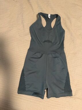 aerie sage/teal racerback bodysuit